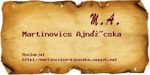 Martinovics Ajnácska névjegykártya